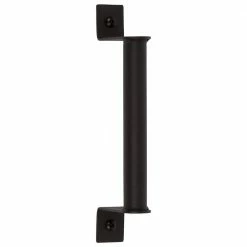 DELANEY HARDWARE 7-3/4 in. Black Barn Door Hardware Round Door Pull