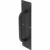 DELANEY HARDWARE 11-3/4 in. Black Barn Door Hardware Round Handle with Plate