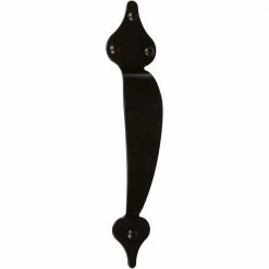 DELANEY HARDWARE 10-1/4 in. Black Barn Door Hardware Pull Handle Spade Design