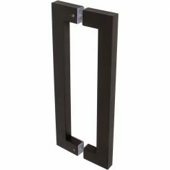 DELANEY HARDWARE 17 in. Black Barn Door Hardware Double Sided Square Pull Handle