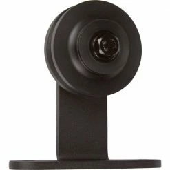 DELANEY HARDWARE 3000 Series 6 ft. Black Low Profile Top Mount Barn Door Hardware Kit