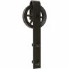 DELANEY HARDWARE 5000 Series 8 ft. Black Wagon Wheel Style Rollers Barn Door Hardware Kit -Whitehall Products Store black delaney hardware barn door hardware bd5084 64 1000