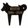Whitehall Products Black/Gold Two Line Lawn Silhouette Dog Marker -Whitehall Products Store black whitehall products custom signs 2172bg 64 1000