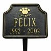 Whitehall Products Black/Gold Our Kitty Cat Paw Two Line Lawn Marker -Whitehall Products Store black whitehall products custom signs 2223bg 64 1000