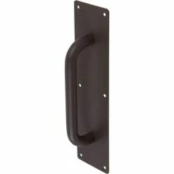 DELANEY HARDWARE 11-3/4 in. Bronze Barn Door Hardware Round Handle with Plate