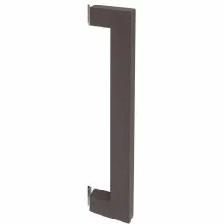DELANEY HARDWARE 17 in. Bronze Barn Door Hardware Single Sided Square Pull Handle
