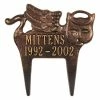 Whitehall Products Antique Copper Angel-Cat Pet Memorial