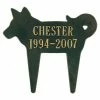 Whitehall Products Bronze/Gold Two Line Lawn Silhouette Dog Marker