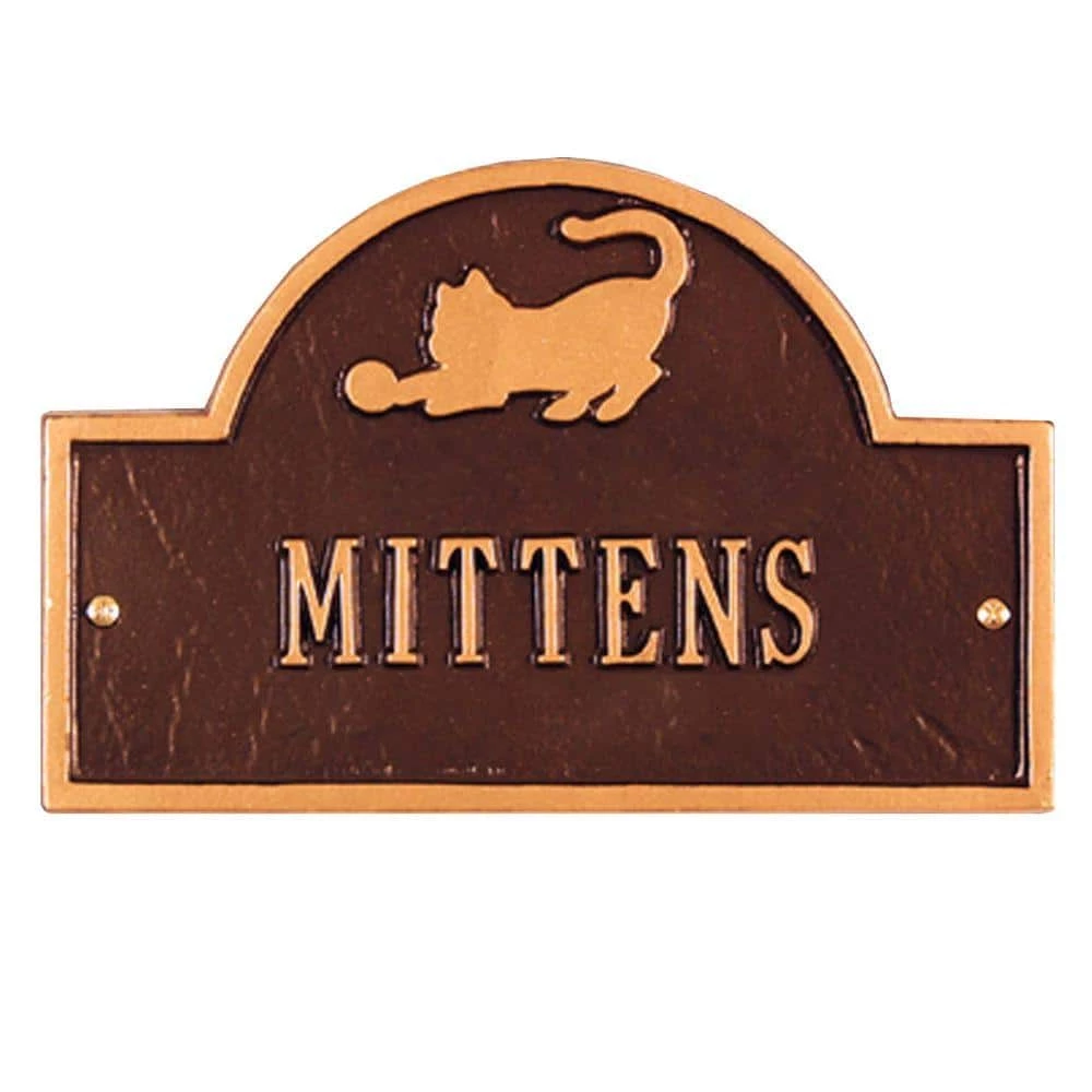 Whitehall Products Pet Cat Mini Arch Antique Copper One Line Wall Marker 3 Whitehall Products Pet Cat Mini Arch Antique Copper One Line Wall Marker