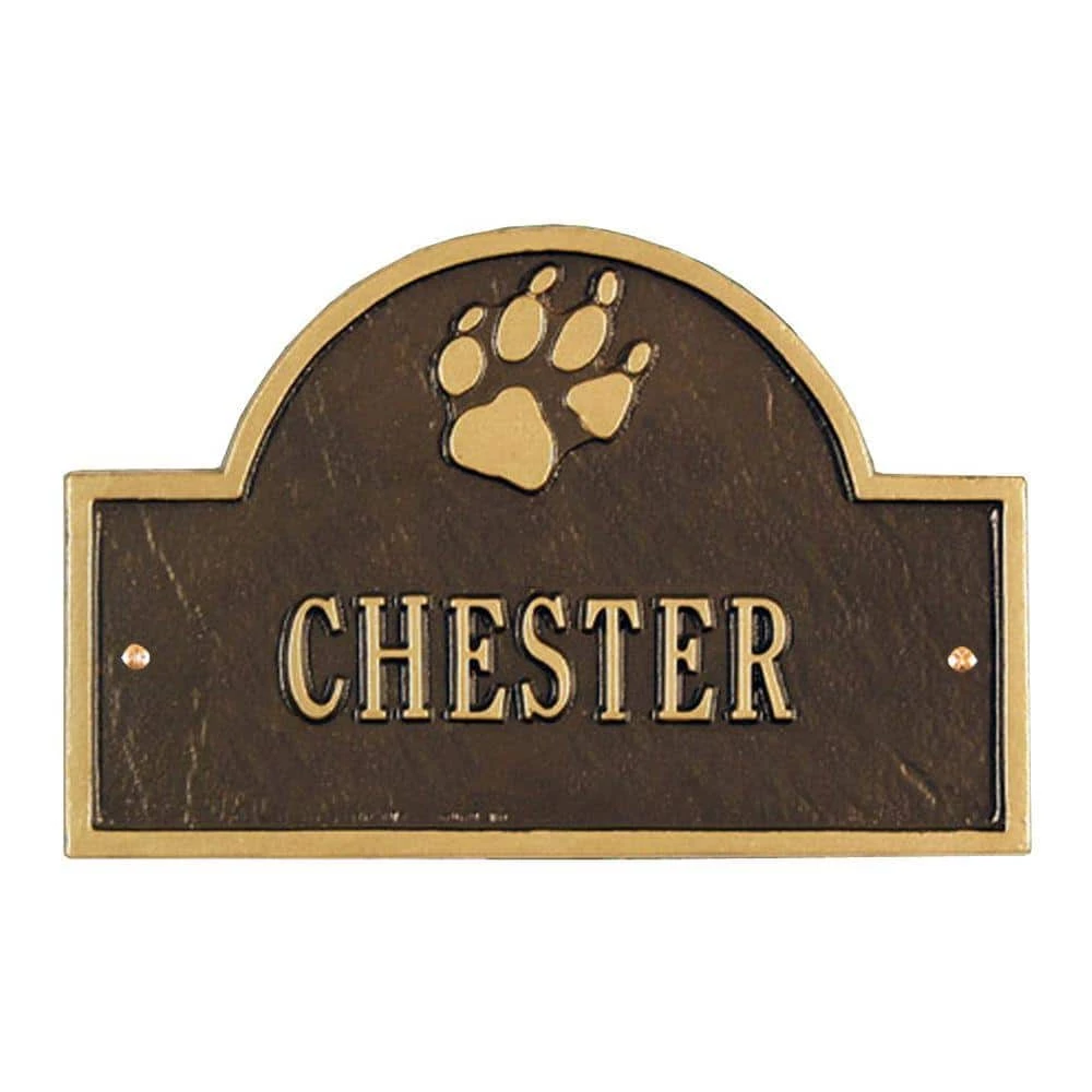 Whitehall Products Pet Paw Mini Arch Bronze/Gold One Line Wall Marker 3 Whitehall Products Pet Paw Mini Arch Bronze/Gold One Line Wall Marker