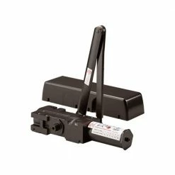 DELANEY HARDWARE Heavy Duty Grade 1 Cast Iron Body Duro Bronze Finish Commercial Door Closer with Delay Action