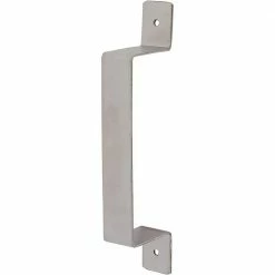 DELANEY HARDWARE 7-3/4 in. Brushed Steel Barn Door Hardware Flat Square Pull Handle