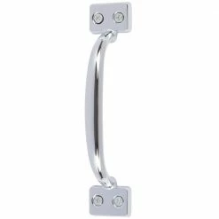 DELANEY HARDWARE 6 in. Brushed Steel Barn Door Hardware Square Pull Handle