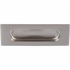 DELANEY HARDWARE Brushed Steel Barn Door Hardware Flush Finger Pull