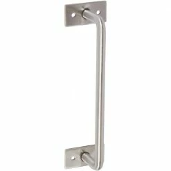 DELANEY HARDWARE Brushed Steel Barn Door Hardware 036 Round Pull Handle