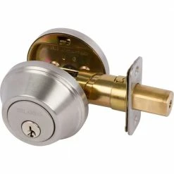 DELANEY HARDWARE Single Cylinder Stainless Steel Deadbolt