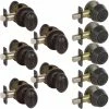 DELANEY HARDWARE Carlyle Edged Oil Rubbed Bronze Knobs Combo Pack Callan Edged Oil Rub Bronze Single Cylinder Deadbolts
