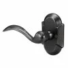 DELANEY HARDWARE Sandcast Tiara Aged Bronze Single Dummy Left Hand Door Lever with Curved Backplate -Whitehall Products Store delaney hardware dummy door handles 695600cl 64 1000