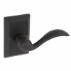 DELANEY HARDWARE Sandcast Tiara Aged Black Single Dummy Right Hand Door Lever with Square Backplate -Whitehall Products Store delaney hardware dummy door handles 695609sr 64 1000