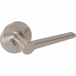 DELANEY HARDWARE Tulina Contemporary Style Satin Nickel Straight Rectangle Single Dummy Door Lever