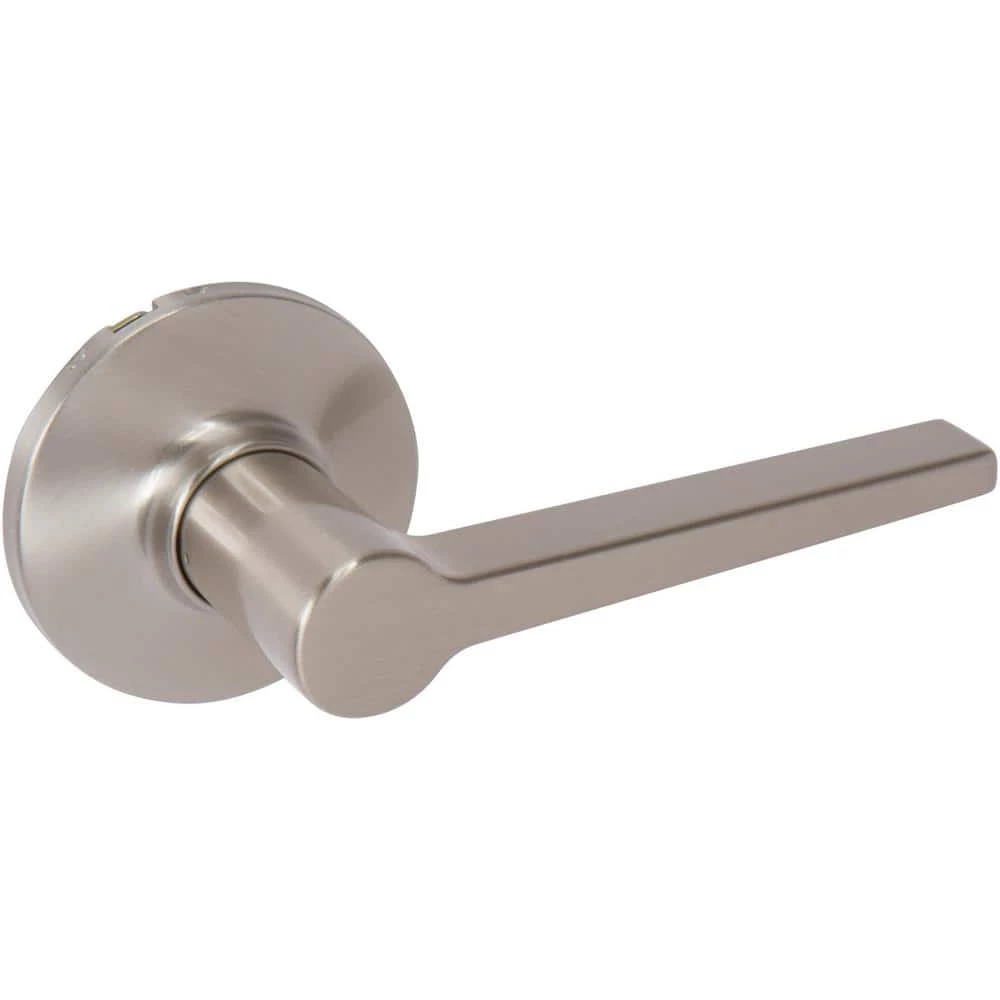DELANEY HARDWARE Tulina Contemporary Style Satin Nickel Straight Rectangle Single Dummy Door Lever 3 DELANEY HARDWARE Tulina Contemporary Style Satin Nickel Straight Rectangle Single Dummy Door Lever