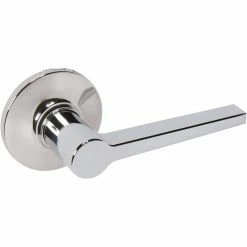 DELANEY HARDWARE Tulina Contemporary Style Polished Chrome Straight Rectangle Single Dummy Door Lever