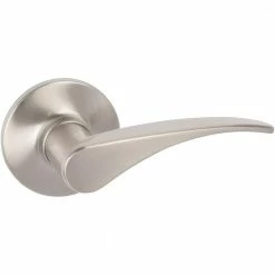 DELANEY HARDWARE Contemporary Dayton Satin Nickel Left-Handed Dummy Door Lever