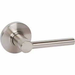 DELANEY HARDWARE RD Series Contemporary Style Satin Nickel Straight Round Single Dummy Door Lever