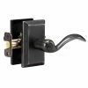 DELANEY HARDWARE Sandcast Tiara Aged Bronze Keyed Entry Right Hand Door Handle with Square Backplate -Whitehall Products Store delaney hardware entry door handles 691600sr 64 1000