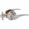 DELANEY HARDWARE Contemporary Dayton Satin Nickel Keyed Entry Door Handle