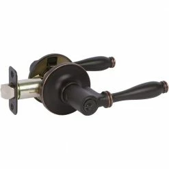 DELANEY HARDWARE Callan Silona Edged Oil Rubbed Bronze Keyed Entry Door Handle