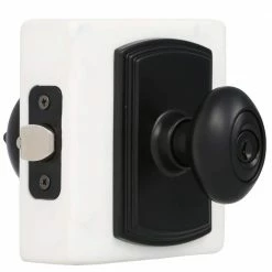 DELANEY HARDWARE Italian Collection Canova Black Keyed Entry Door Knob