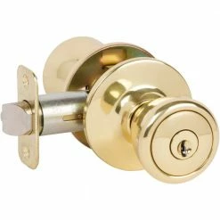 DELANEY HARDWARE Brayden Classic Style Polished Brass Tulip Entry Door Knob