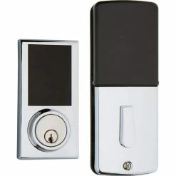 DELANEY HARDWARE Polished Chrome Touchscreen Z-Wave Smartlock Single Cylinder Deadbolt