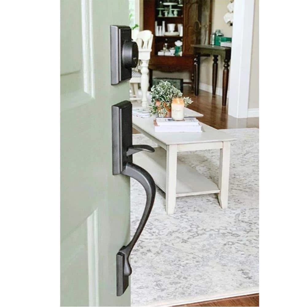 DELANEY HARDWARE Kellington Satin Nickel Single Cylinder Deadbolt Entry Door Handleset 4 DELANEY HARDWARE Kellington Satin Nickel Single Cylinder Deadbolt Entry Door Handleset - Image 2