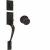DELANEY HARDWARE Kellington Black Single Cylinder Deadbolt Entry Door Handleset