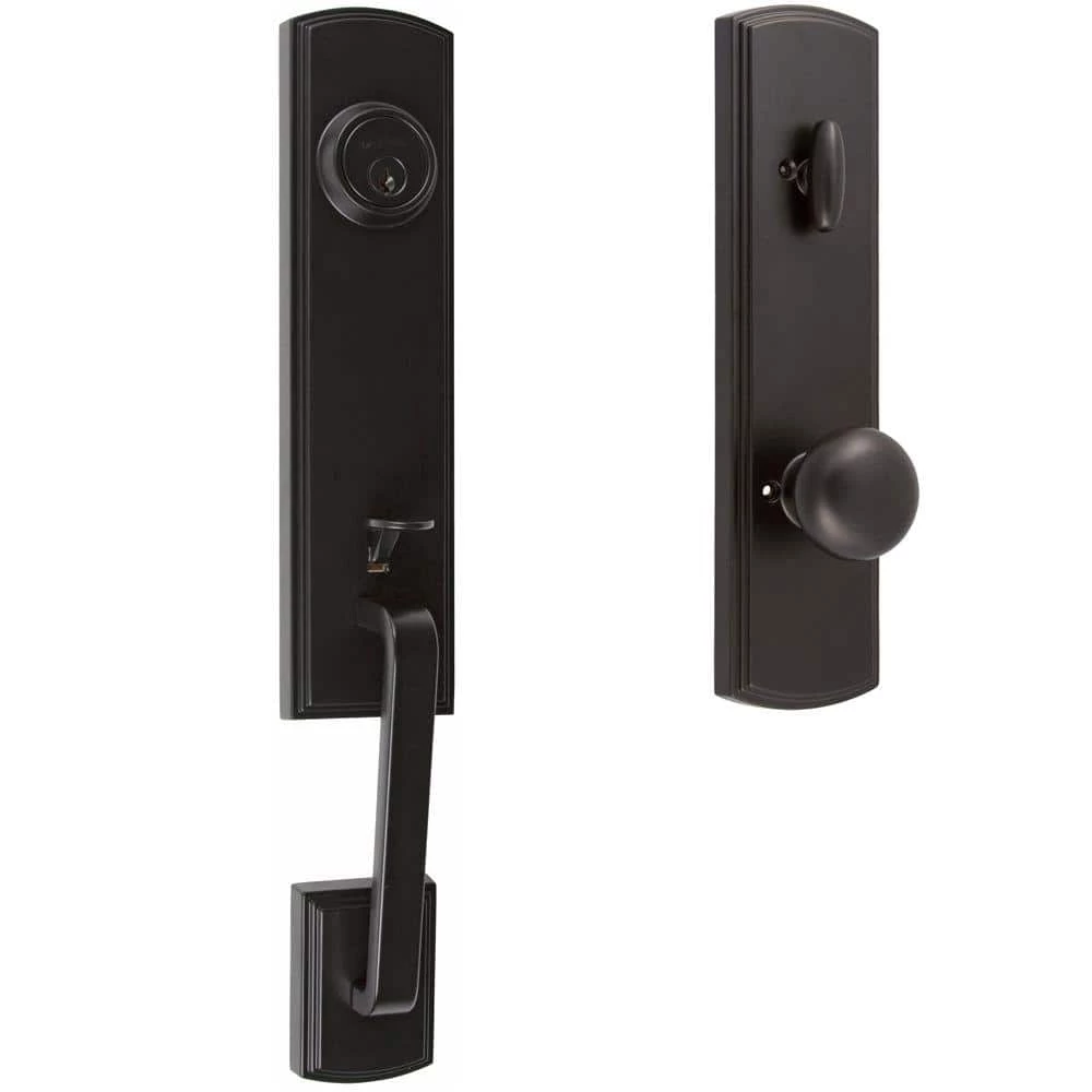 DELANEY HARDWARE Italian Collection Briona Single Cylinder Black Door Handleset with Santo Interior Left-Hand 3 DELANEY HARDWARE Italian Collection Briona Single Cylinder Black Door Handleset with Santo Interior Left-Hand