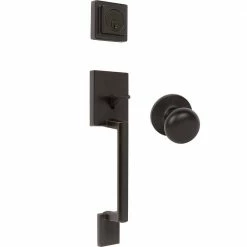 DELANEY HARDWARE Avino Tuscany Bronze Single Cylinder Entry Door Handleset