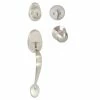 DELANEY HARDWARE Tralee Satin Nickel Single Cylinder Deadbolt Entry Door Handleset