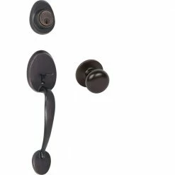 DELANEY HARDWARE Tralee Tuscany Bronze Single Cylinder Deadbolt Entry Door Handleset