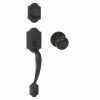 DELANEY HARDWARE Wicklow Black Single Cylinder Deadbolt Entry Door Handleset