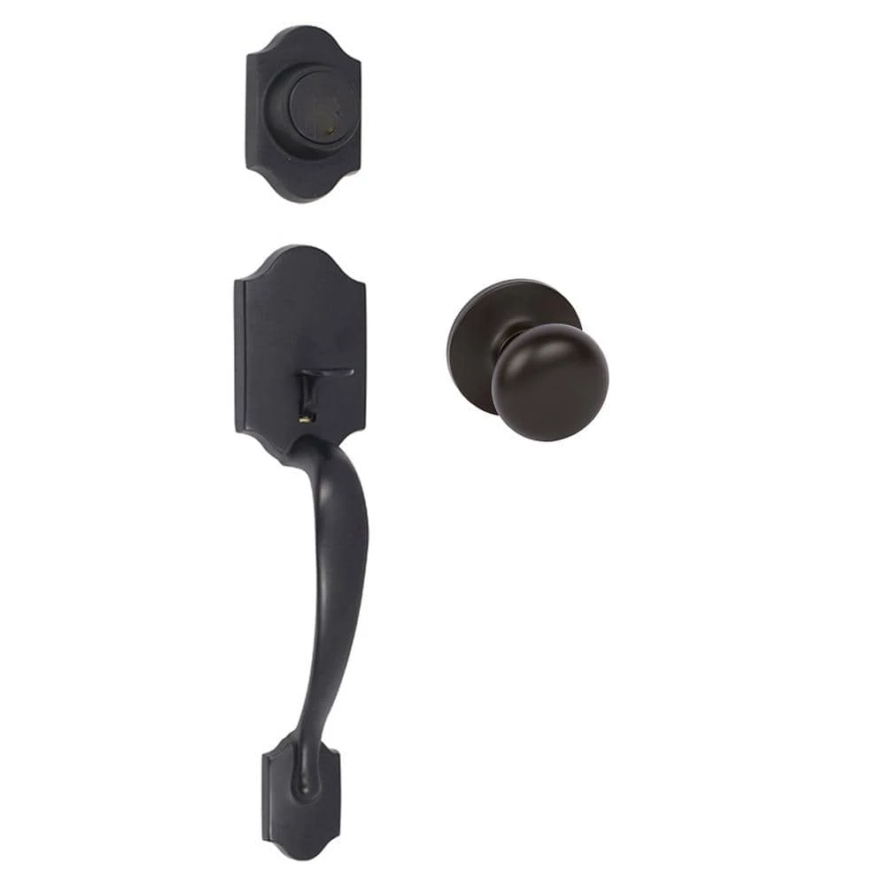 DELANEY HARDWARE Wicklow Black Single Cylinder Deadbolt Entry Door Handleset 3 DELANEY HARDWARE Wicklow Black Single Cylinder Deadbolt Entry Door Handleset