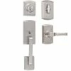 DELANEY HARDWARE Italian Collection Visconti Single Cylinder Satin Nickel Door Handleset with Artino Interior -Whitehall Products Store delaney hardware lever handlesets 374001ar 64 1000