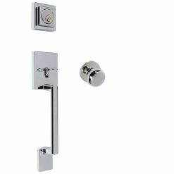 DELANEY HARDWARE Avino Bright Chrome Single Dummy Door Handleset