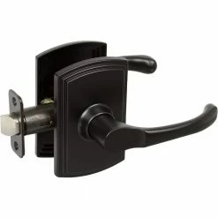 DELANEY HARDWARE Italian Collection Artino Black Hall/Closet Door Handle
