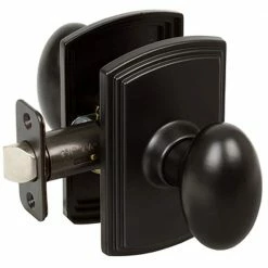 DELANEY HARDWARE Italian Collection Canova Black Hall/Closet Door Knob
