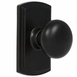 DELANEY HARDWARE Italian Collection Santo Black Hall/Closet Door Knob -Whitehall Products Store delaney hardware passage door knobs 364604 40 1000