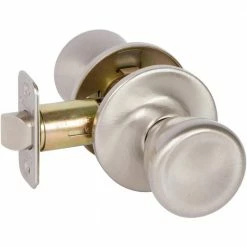 DELANEY HARDWARE Brayden Classic Style Satin Nickel Tulip Shaped Passage Set Hall/Closet Door Knob