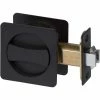DELANEY HARDWARE Contemporary Square Black Bed, Bath Privacy Sliding Pocket Door Lock -Whitehall Products Store delaney hardware pocket door locks 370104 64 1000