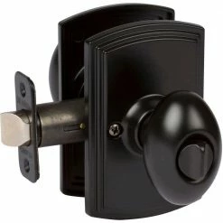 DELANEY HARDWARE Italian Collection Canova Black Bed/Bath Door Knob